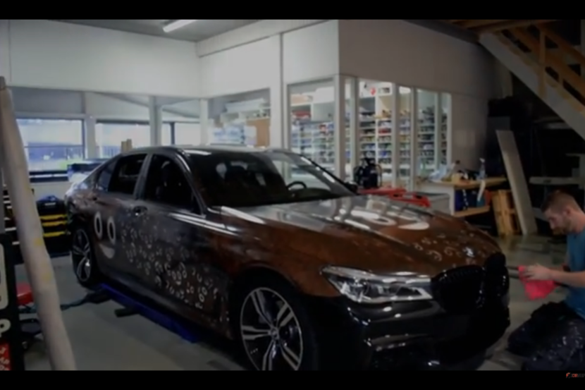 BMW 7-Series Emoji Poop Modification by X Carwrapping